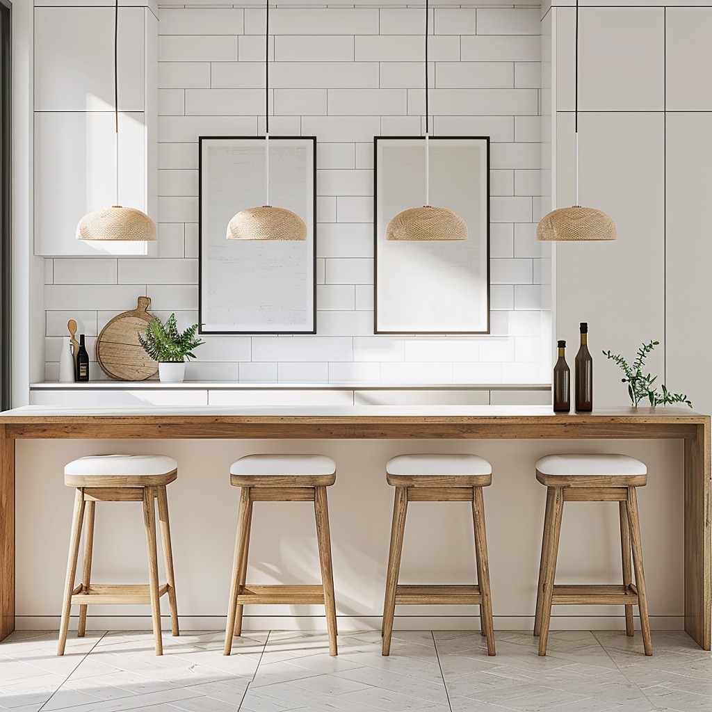 Minimalist Counter Bar Stool Set